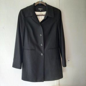 Classiques Entier Black Wool Blazer Jacket, Size 10